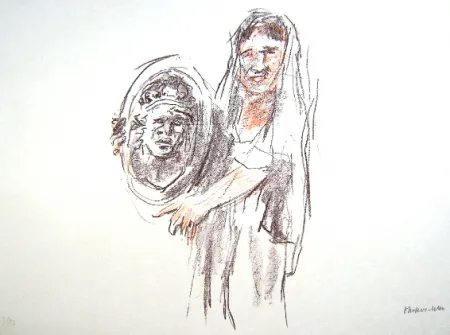 Litografía Kokoschka - Le Bal Masqué