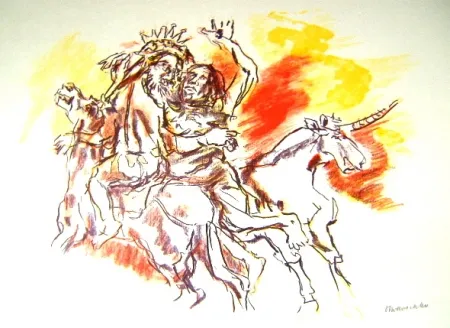 Litografía Kokoschka - Le Bal Masqué