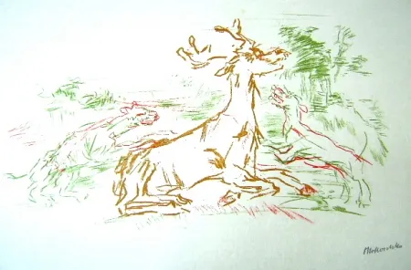 Litografía Kokoschka - Le Bal Masqué