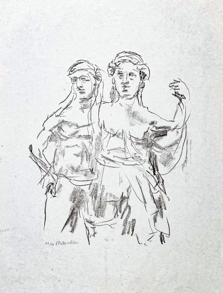 Litografía Kokoschka - Oskar Kokoschka (1886–1980) – Lithograph on paper – 1963
