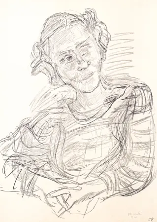 Litografía Kokoschka - Oskar Kokoschka (1886–1980) - Madeleine - Lithograph on paper - 1920