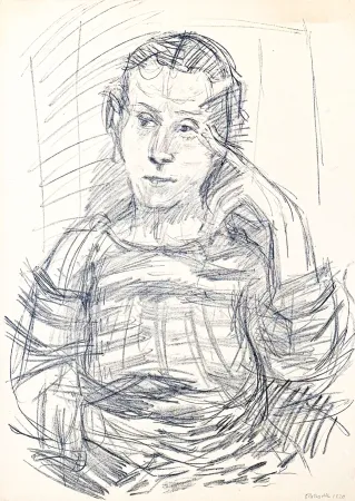 Litografía Kokoschka - Oskar Kokoschka (1886–1980) - Madeleine - Lithograph on paper - 1920