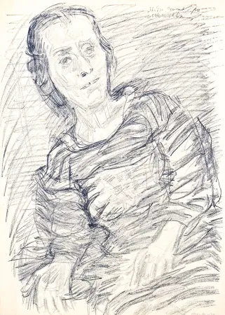 Litografía Kokoschka - Oskar Kokoschka (1886–1980) - Madeleine - Lithograph on paper - 1920