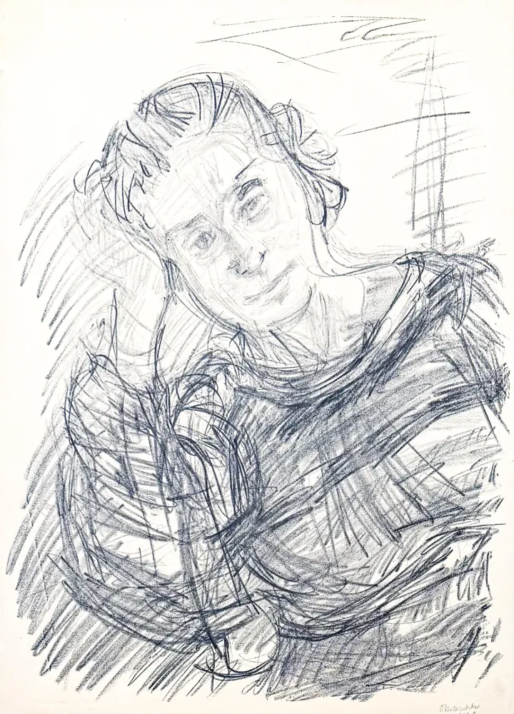 Litografía Kokoschka - Oskar Kokoschka (1886–1980) - Madeleine - Lithograph on paper - 1920