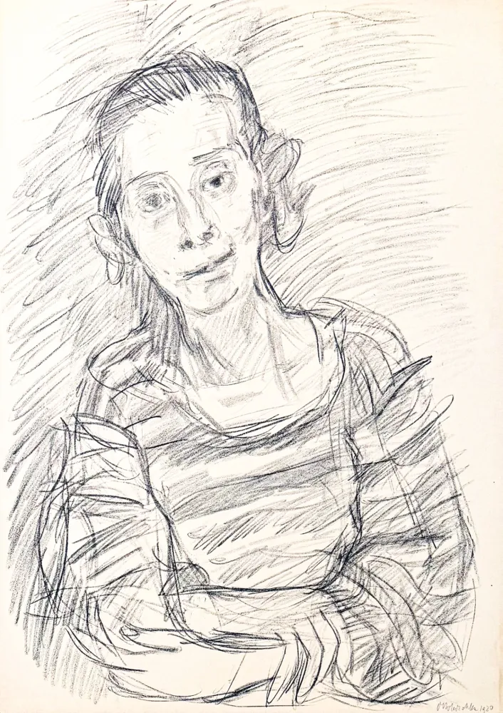 Litografía Kokoschka - Oskar Kokoschka (1886–1980) - Madeleine - Lithograph on paper - 1920