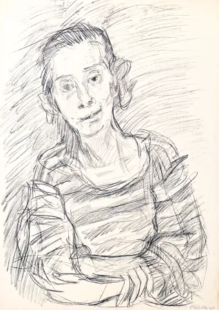 Litografía Kokoschka - Oskar Kokoschka (1886–1980) - Madeleine - Lithograph on paper - 1920