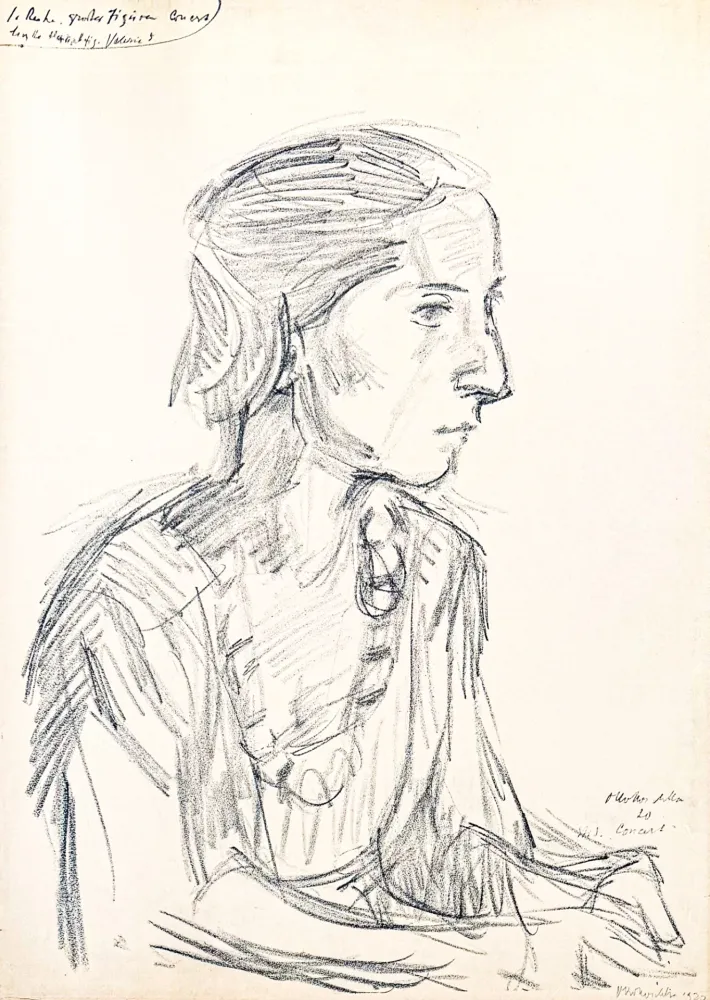 Litografía Kokoschka - Oskar Kokoschka (1886–1980) - Madeleine - Lithograph on paper - 1920