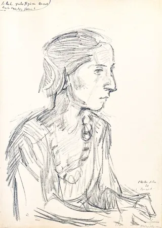 Litografía Kokoschka - Oskar Kokoschka (1886–1980) - Madeleine - Lithograph on paper - 1920