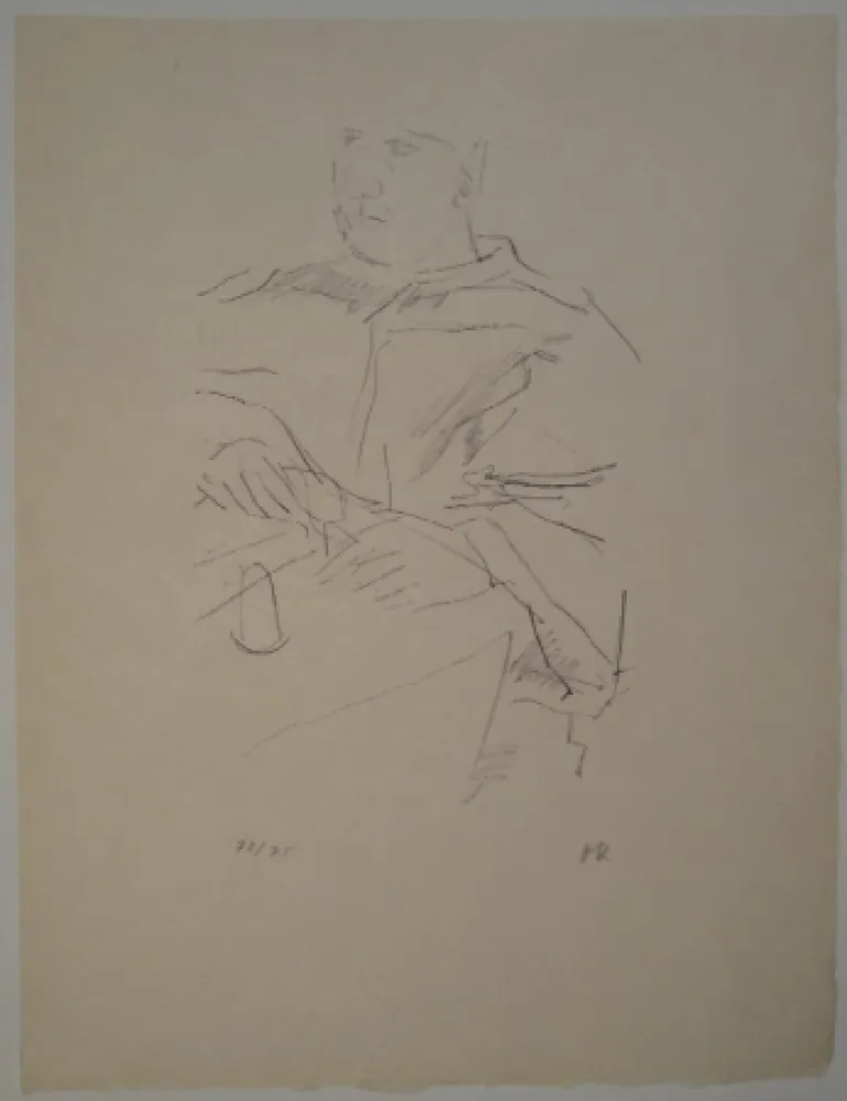 Litografía Kokoschka - Papst Leo X