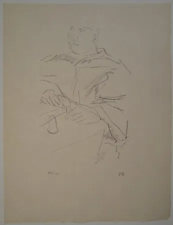 Litografía Kokoschka - Papst Leo X