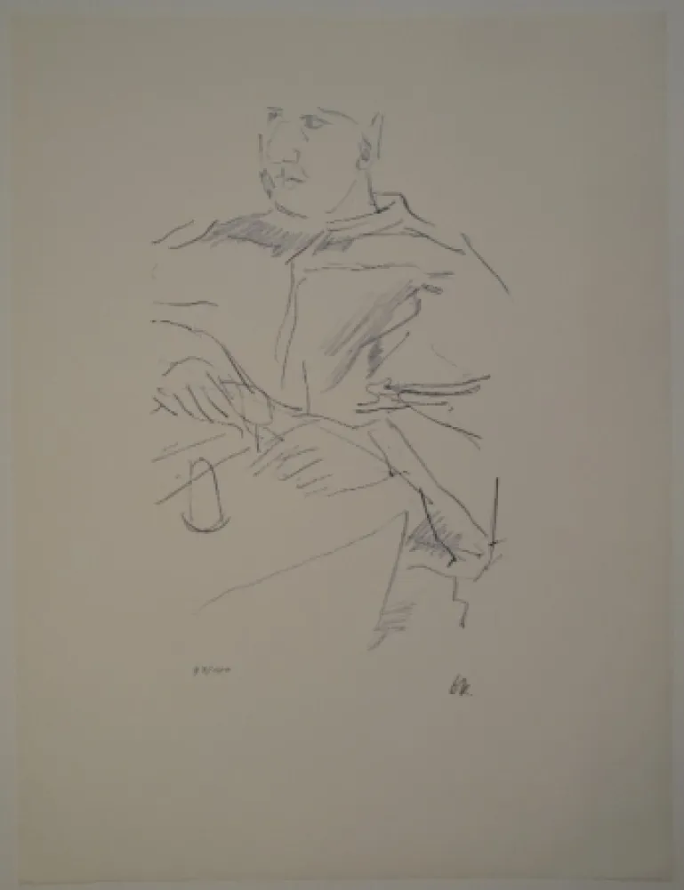 Litografía Kokoschka - Papst Leo X