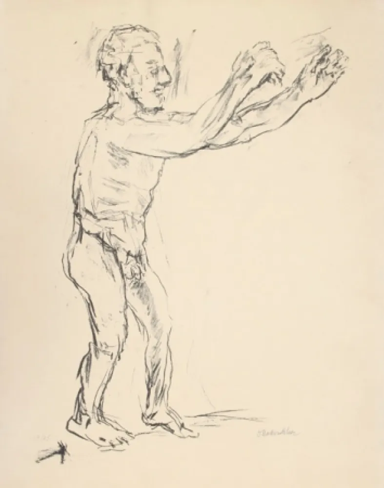 Litografía Kokoschka - Reaching Man