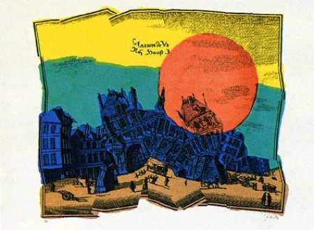 Litografía Kolar - Château qui rêve