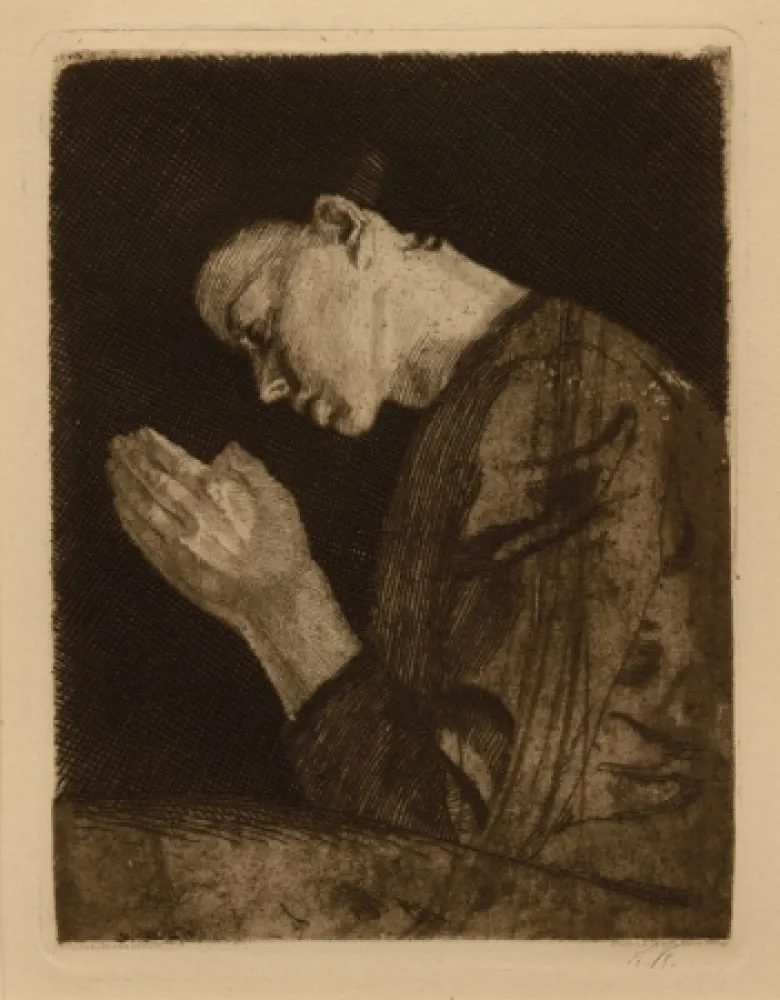 Aguatinta Kollwitz - Betendes Madchen