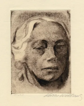 Aguafuerte Kollwitz - Selbstbildnis