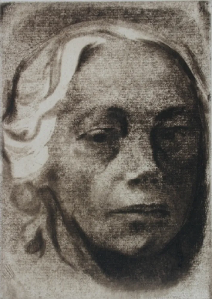 Grabado Kollwitz - Self Portrait