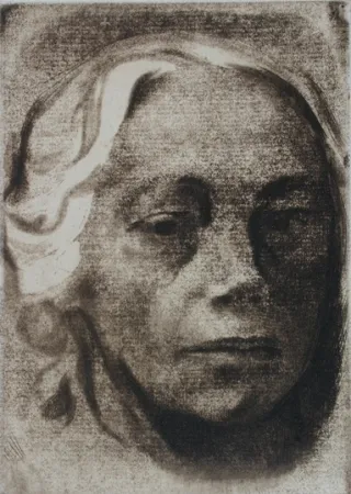 Grabado Kollwitz - Self Portrait