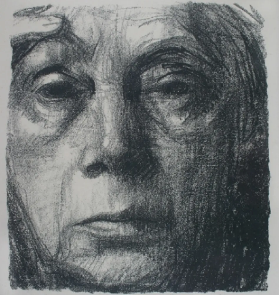 Litografía Kollwitz - Self Portrait