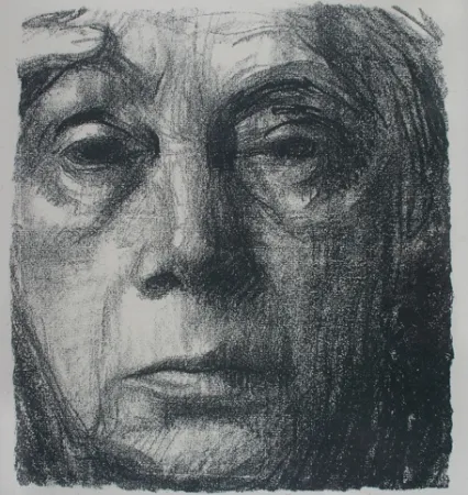 Litografía Kollwitz - Self Portrait