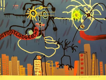 Litografía Kostabi - Kostabi