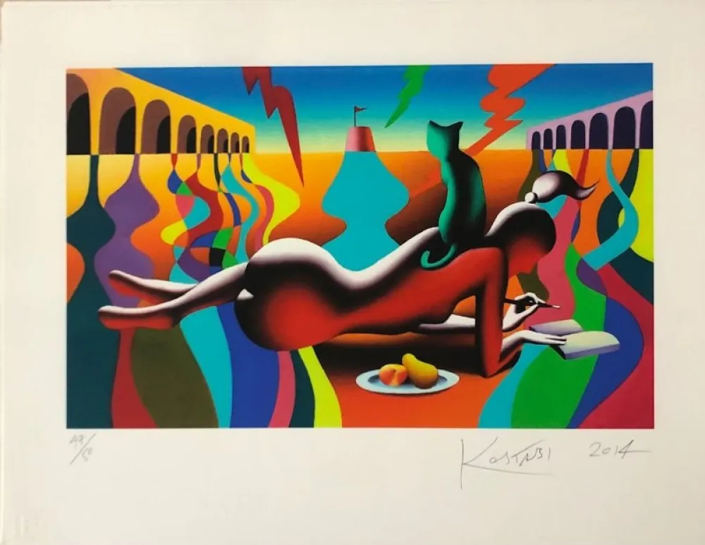 Serigrafía Kostabi - Sans titre