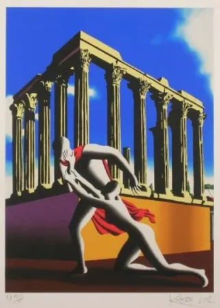 Litografía Kostabi - SENZA TITOLO
