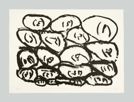 Litografía Kounellis - Senza titolo