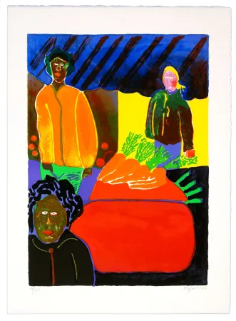 Litografía Krøjer - Richard Lenoir Market II