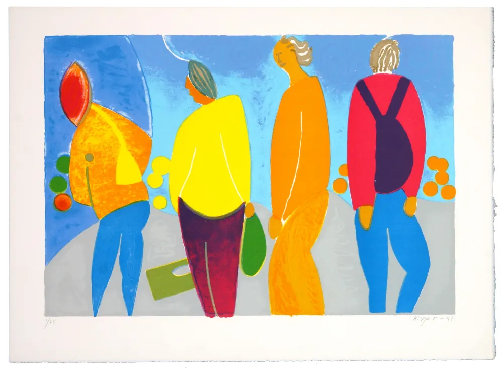 Litografía Krøjer - Richard Lenoir Market III