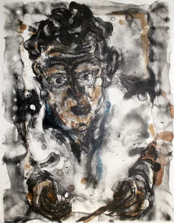 Litografía Kruck - Selbstbildnis