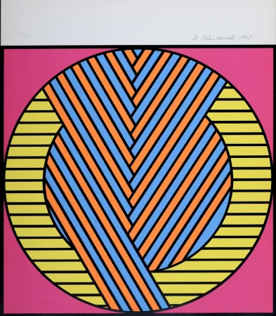 Serigrafía Krushenick - Composition, 1967 - Hand-signed