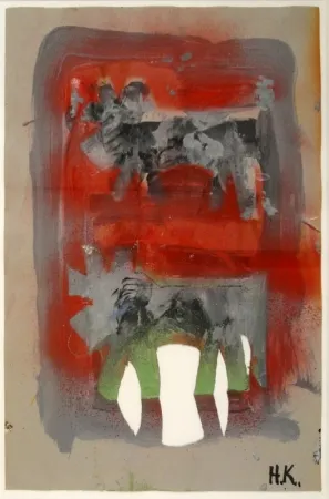 Monotipo Krüsi - Ohne Titel (Zwei Tiere). 