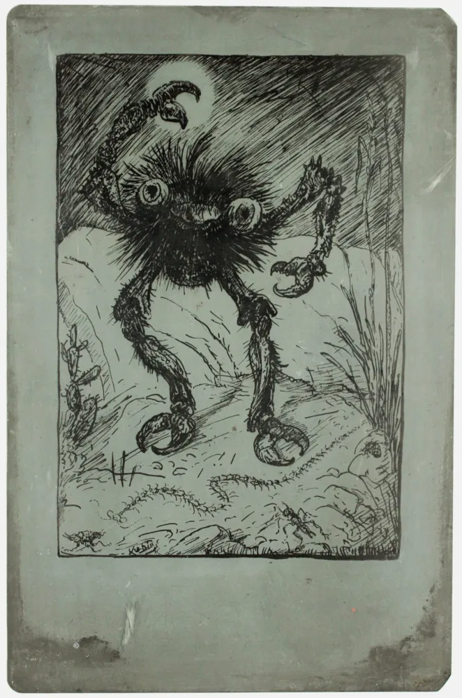 Litografía Kubin - Die sieben Todsünden (The seven deadly sins: wrath)