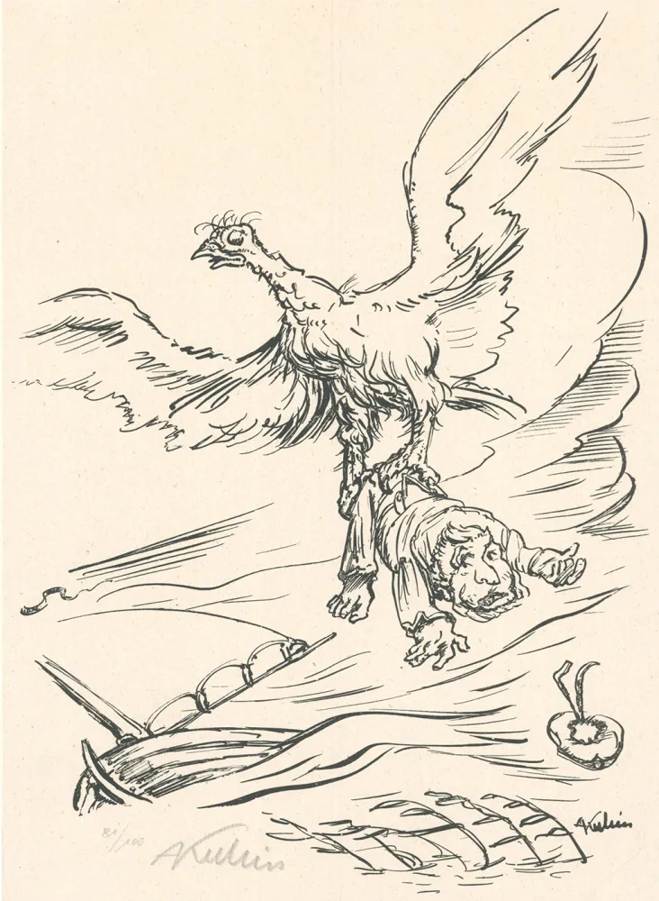 Litografía Kubin - Entführung / Abduction