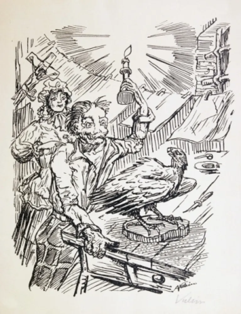 Litografía Kubin - Nach Damaskus.  Achtzehn Steinzeichnungen.