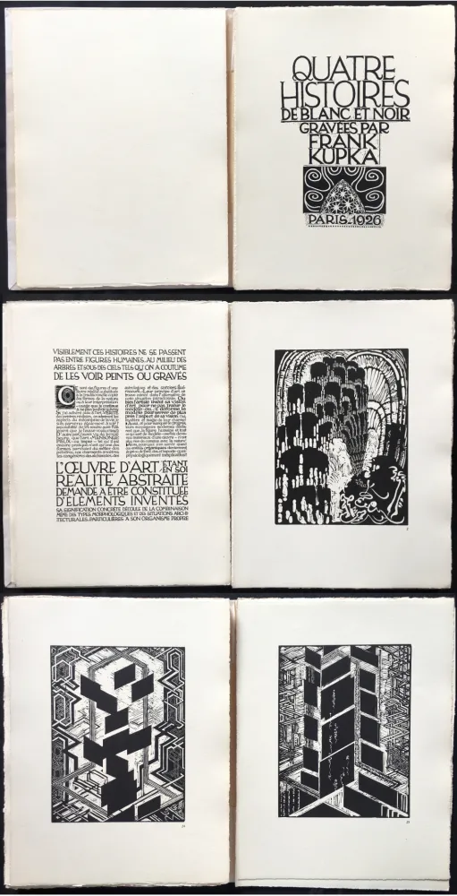 Libro Ilustrado Kupka - Quatre histoires de blanc et de noir (1926).