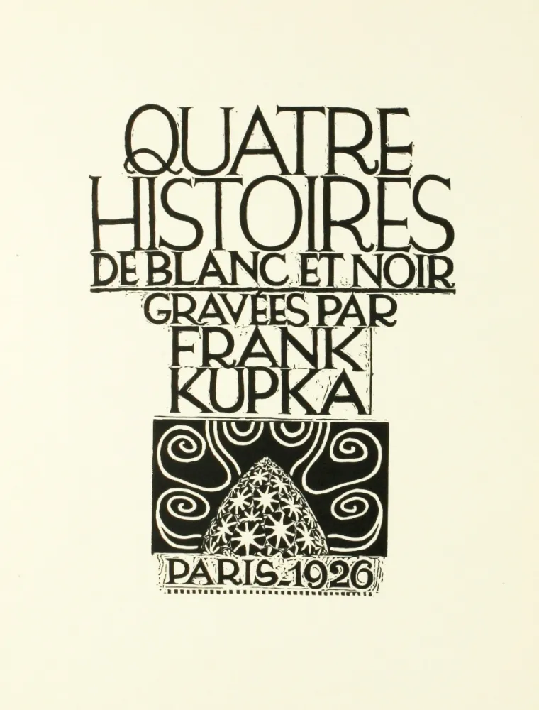 Grabado En Madera Kupka - Quatre histoires de blanc et noir 