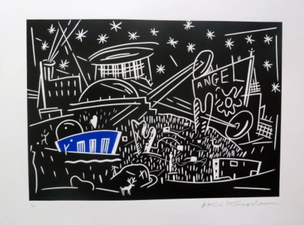 Litografía Kuroda - Angel City IV