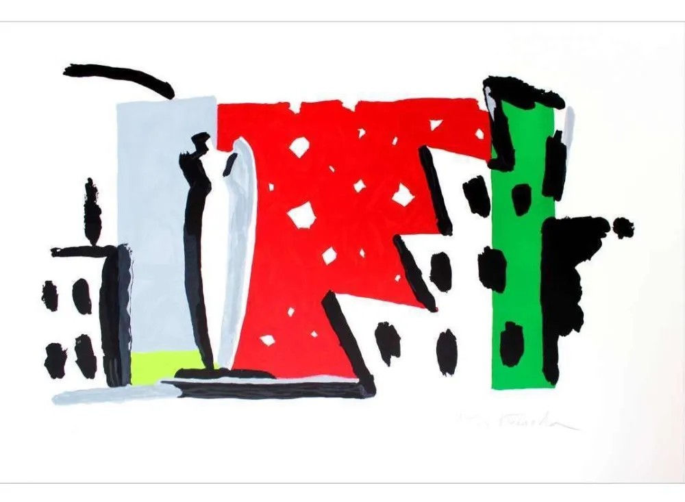 Litografía Kuroda - City VI