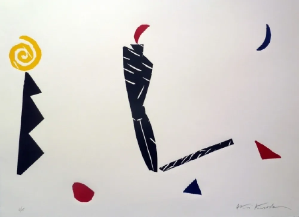 Linograbado Kuroda - First Night