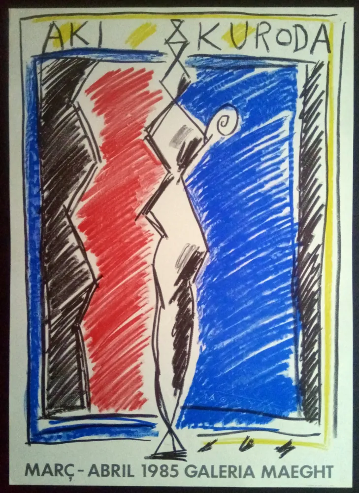 Cartel Kuroda - Març Abril - Galeria Maeght 1985