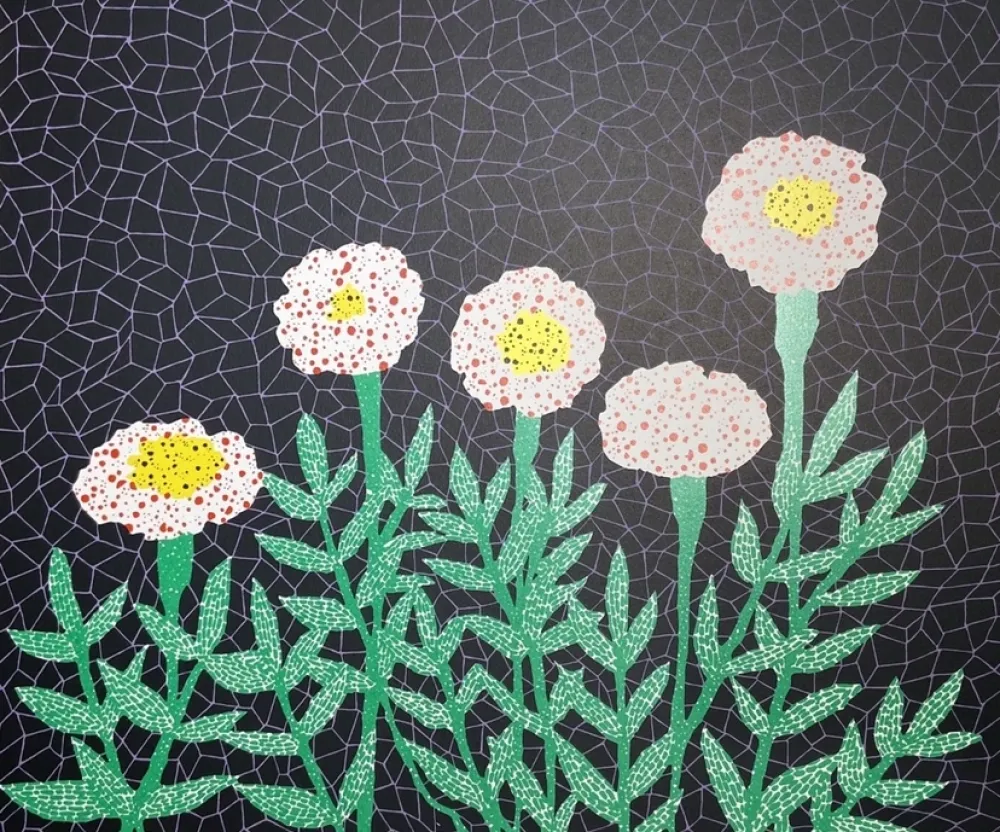 Litografía Kusama - Flower