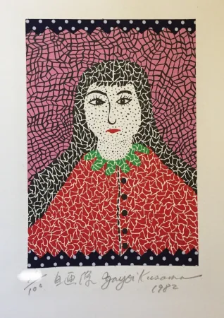 Litografía Kusama - Self-portrait