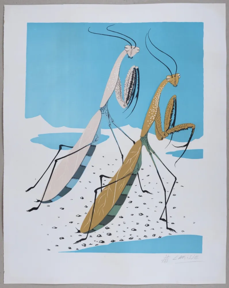 Litografía Labisse - Mantes Religieuses - Hand-signed