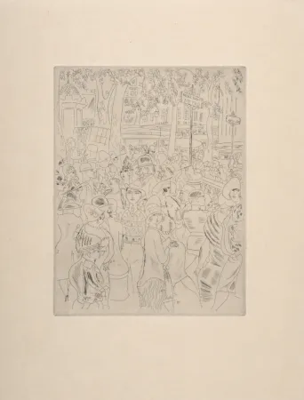 Grabado Laborde - Boulevard des Capucines, 1927