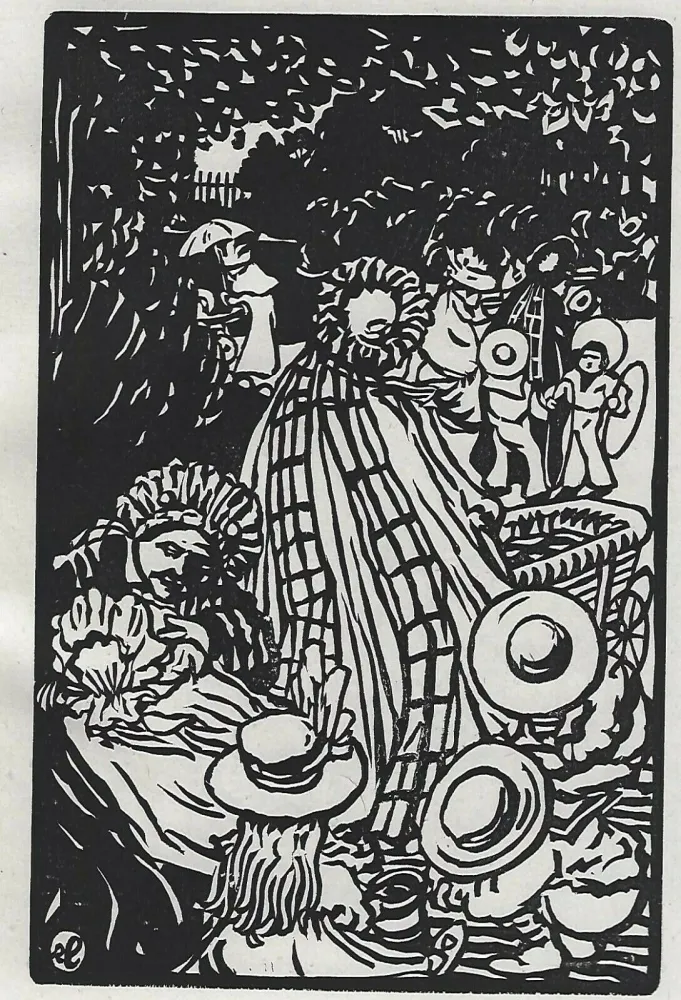 Grabado En Madera Laboureur - Au Luxembourg