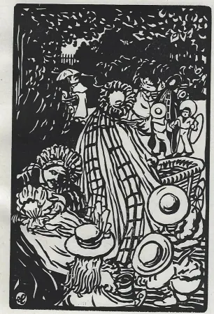 Grabado En Madera Laboureur - Au Luxembourg