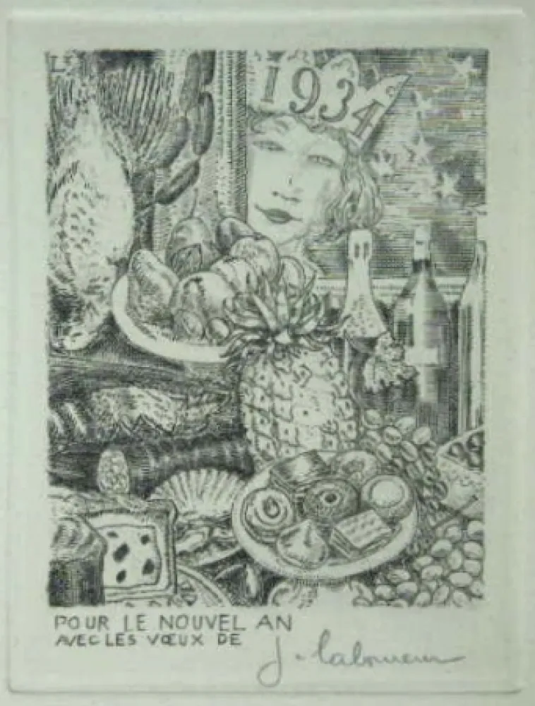 Aguafuerte Laboureur - Cocagne.