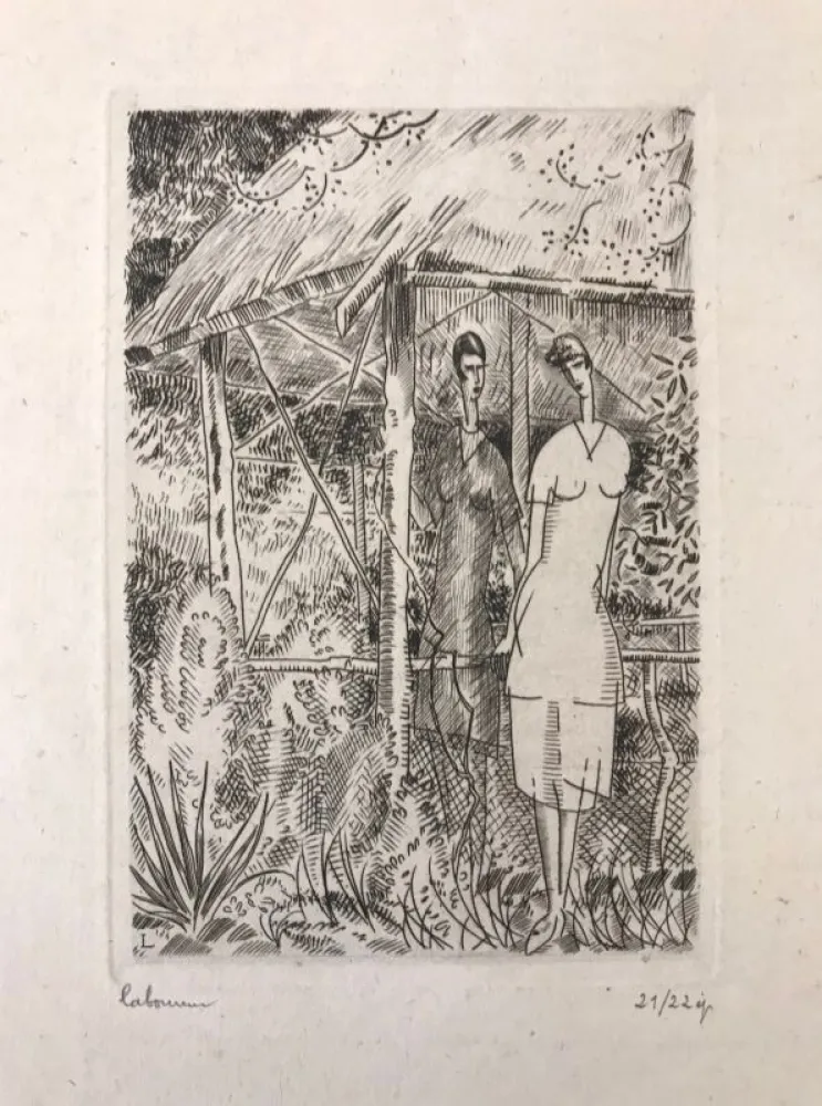 Grabado Laboureur - La tonnelle rustique 