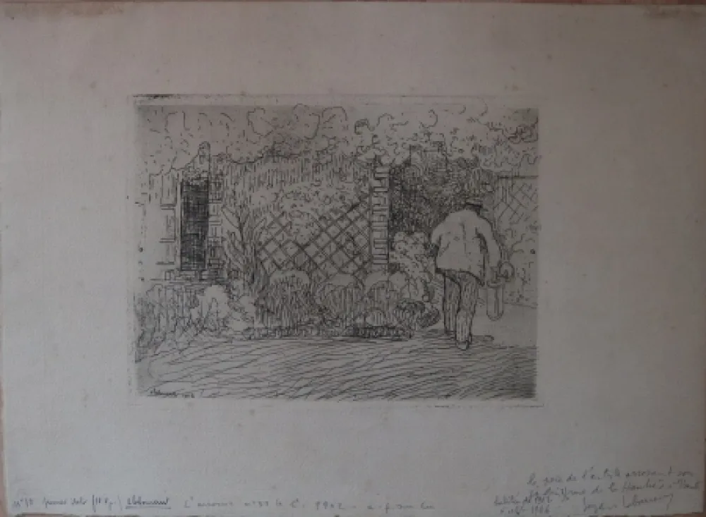 Aguafuerte Laboureur - L'Arrosoir